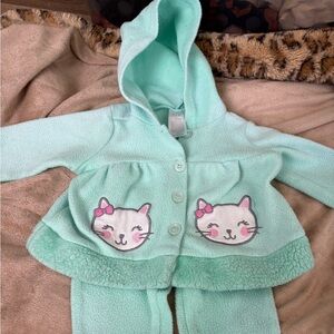 Swiggles Mint Green Cat Matching Set